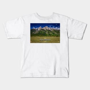 Grand Teton Mountain Range Kids T-Shirt